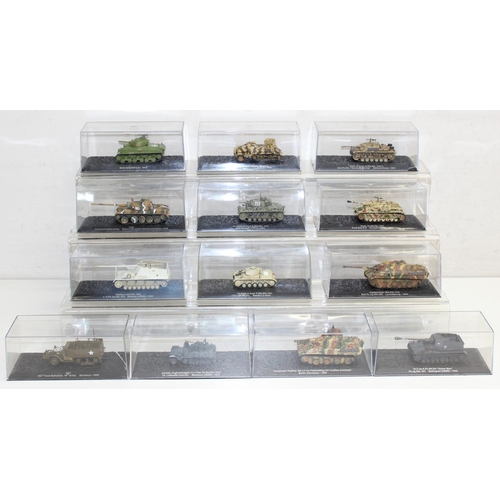 646 - Quantity of scale model WWII military vehicles to include Dicker Max heavy assault tank, Nashorn tan... 