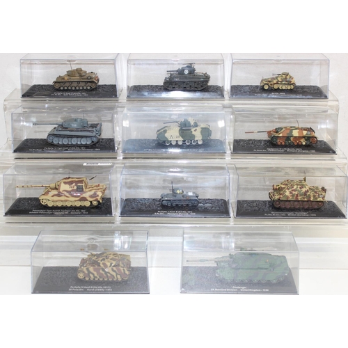 650 - Quantity of scale model military vehicles to include Challenger 1 battle tank, M2 medium tank and St... 