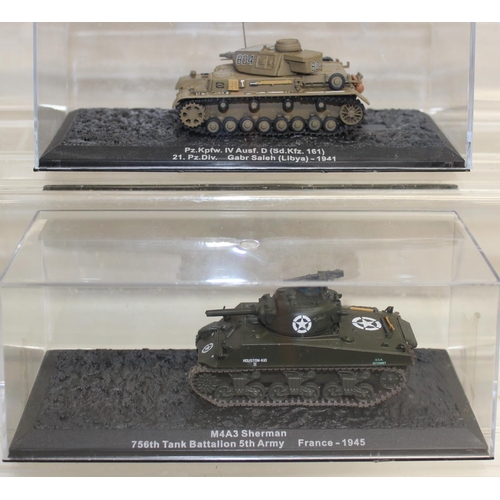 650 - Quantity of scale model military vehicles to include Challenger 1 battle tank, M2 medium tank and St... 