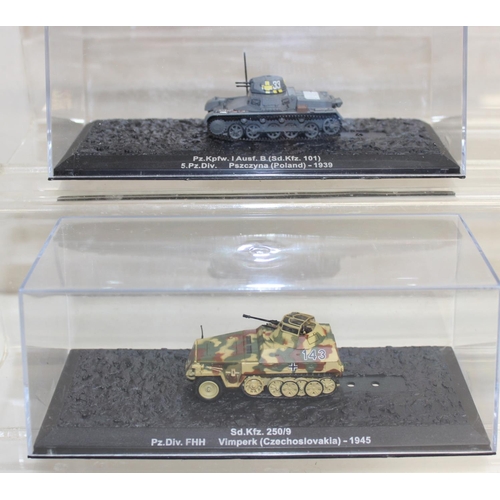 650 - Quantity of scale model military vehicles to include Challenger 1 battle tank, M2 medium tank and St... 