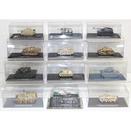 647 - Quantity of scale model WWII military vehicles to include a Sd Kfz 233 Stummel, Sturmgeschutz IV and... 