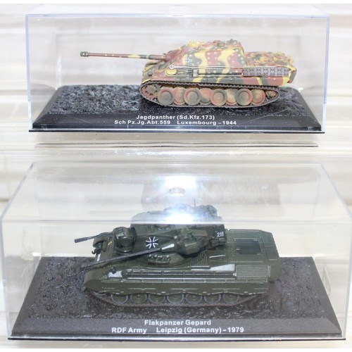 647 - Quantity of scale model WWII military vehicles to include a Sd Kfz 233 Stummel, Sturmgeschutz IV and... 