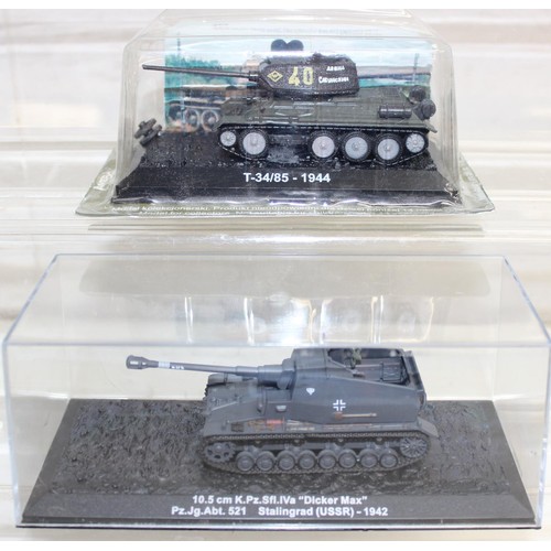 647 - Quantity of scale model WWII military vehicles to include a Sd Kfz 233 Stummel, Sturmgeschutz IV and... 