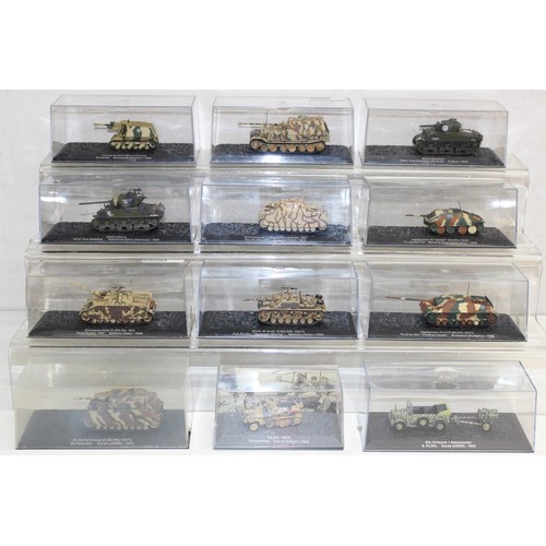 648 - Quantity of scale model WWII military vehicles to include a Brummbar IV, Jagdpanzer IV L/70 and a St... 