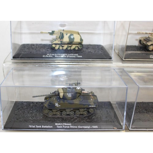 648 - Quantity of scale model WWII military vehicles to include a Brummbar IV, Jagdpanzer IV L/70 and a St... 