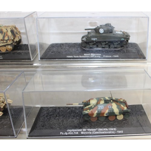 648 - Quantity of scale model WWII military vehicles to include a Brummbar IV, Jagdpanzer IV L/70 and a St... 