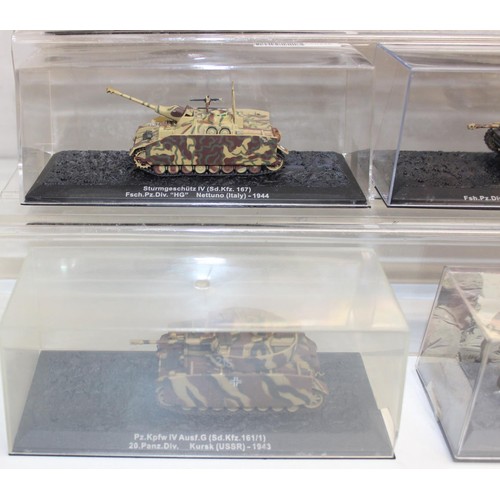 648 - Quantity of scale model WWII military vehicles to include a Brummbar IV, Jagdpanzer IV L/70 and a St... 