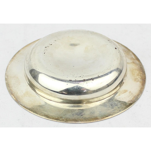 1099E - A miniature silver Armada dish, London 1987 by John Henry Odell, approx 75mm in diameter, approx 29.... 