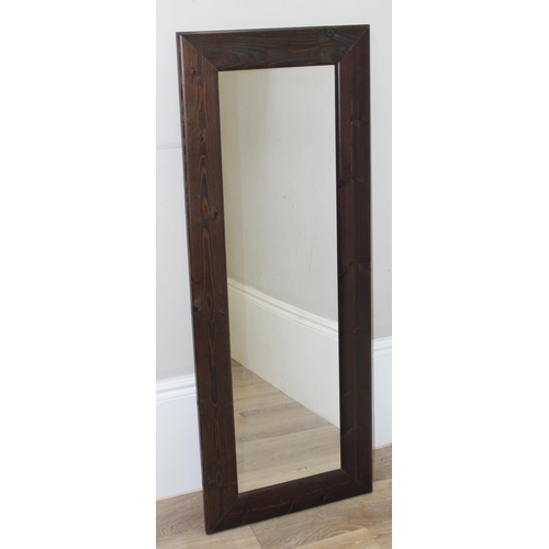 472 - 2 wooden wall hanging mirrors to include one with driftwood effect frame, largest approx 47cm W x 12... 