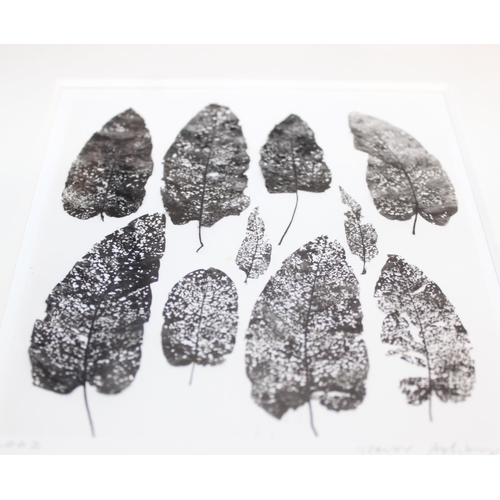 477 - Trevor Ashby (British 1944-), believed to be a collage of various leaves, dated 2002 and signed lowe... 