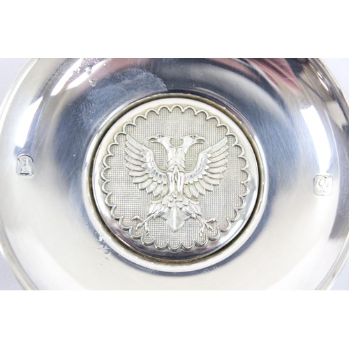 1099L - A vintage Britannia silver (.958) silver dish commemorating the 300th anniversary of the Hoare Bank,... 