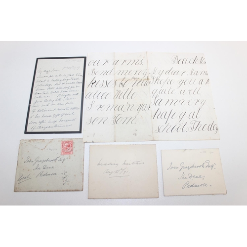 540 - A large qty of assorted letters, correspondence and other ephemera relating to Tom Grazebrook, the f... 