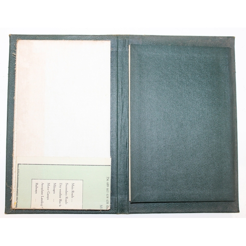 18 - A vintage leather bound New Zealand road map set showing both the North & South Islands, the gilt to... 