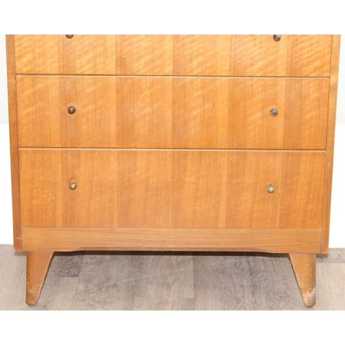 46 - A retro 4 drawer chest of drawers by Lebus Furniture, approx 76cm wide x 46cm deep x 96cm tall