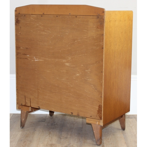 46 - A retro 4 drawer chest of drawers by Lebus Furniture, approx 76cm wide x 46cm deep x 96cm tall