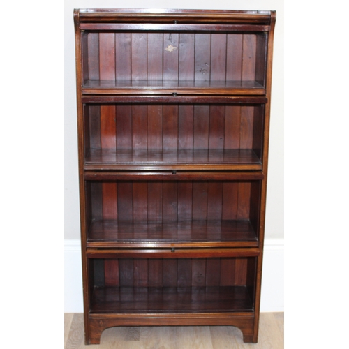 39 - An early 20th century Globe Wernicke style 4 section glazed mahogany bookcase by Kenrick & Jefferson... 