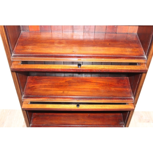 39 - An early 20th century Globe Wernicke style 4 section glazed mahogany bookcase by Kenrick & Jefferson... 