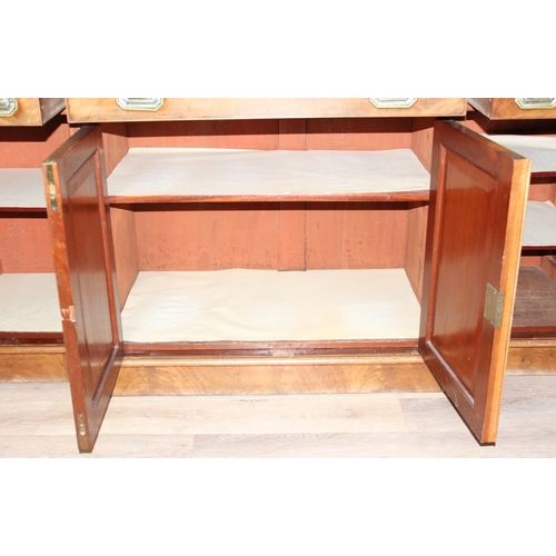 198I - A superb quality 19th century mahogany breakfront bookcase with 4 door glazed top and adjustable she... 