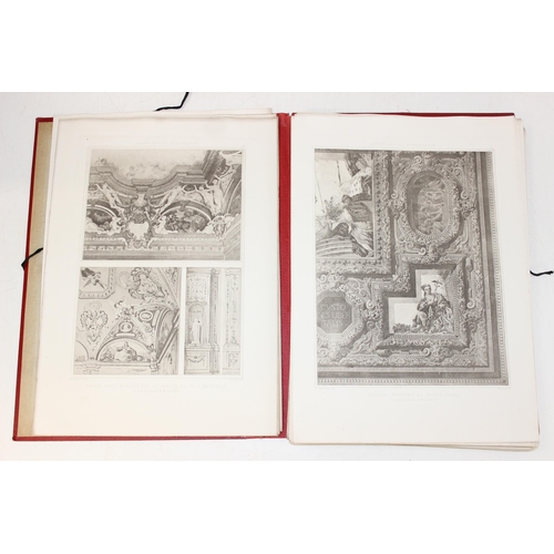 514 - 2 antique French architectural plate books; Les Medailles des Concours d'Architecture, and Fragments... 