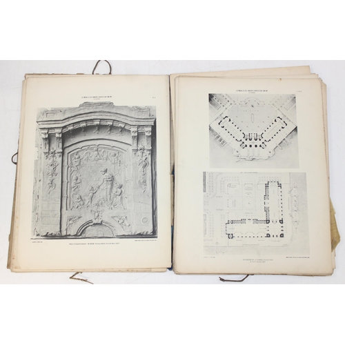 514 - 2 antique French architectural plate books; Les Medailles des Concours d'Architecture, and Fragments... 