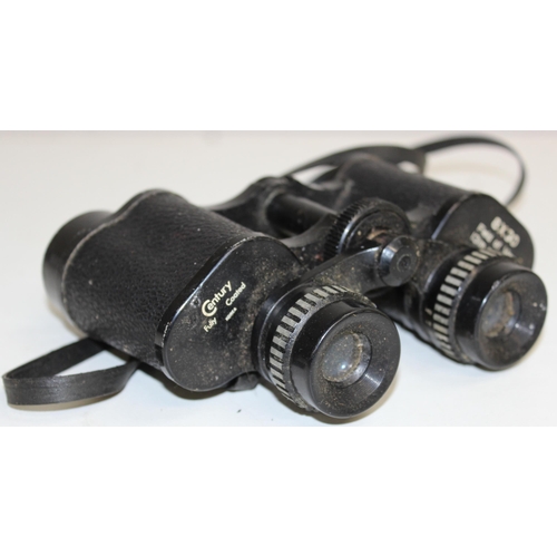 715 - Qty of assorted vintage binoculars, cameras and other optical items