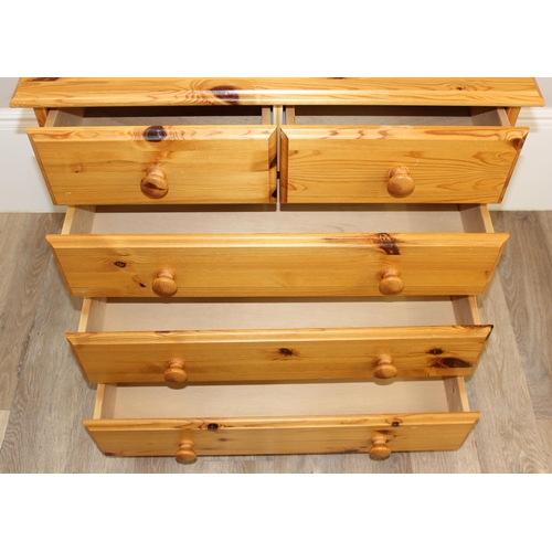 62 - A modern pine 2 over 3 chest of drawers, approx 84cm x 45cm x 77cm