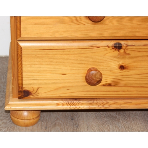 62 - A modern pine 2 over 3 chest of drawers, approx 84cm x 45cm x 77cm