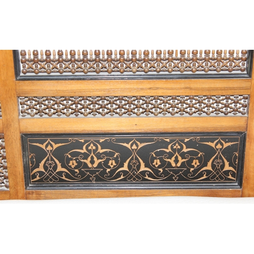 17 - A highly decorative Syrian or North African Moorish Mashrabiya style 2 seater sofa or settee, early ... 