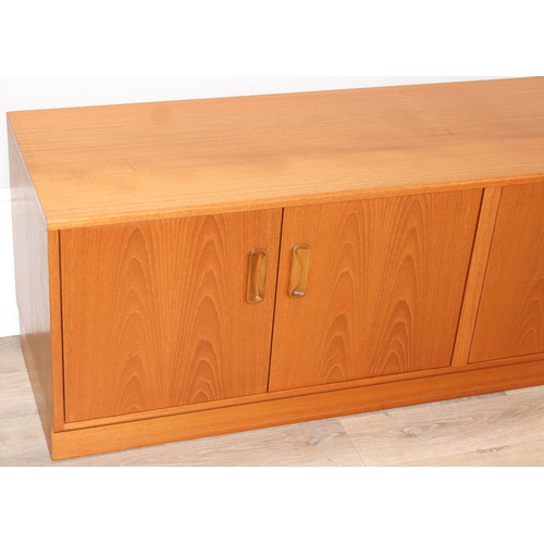 70 - A retro G-Plan low-sideboard with 4 doors comprising 2 cupboards, one with shelf, approx 163cm x 46c... 