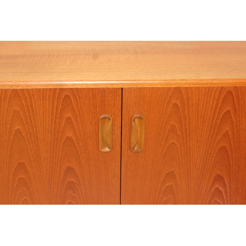 70 - A retro G-Plan low-sideboard with 4 doors comprising 2 cupboards, one with shelf, approx 163cm x 46c... 