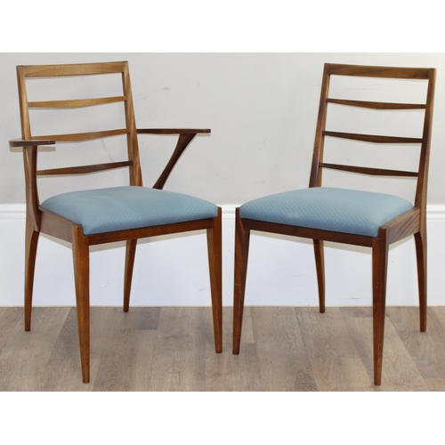 19 - A.H. Mcintosh & Co of Kirkcaldy - a set of 6 retro chairs comprising 4 dining chairs and 2 carver ar... 