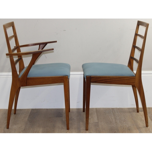 19 - A.H. Mcintosh & Co of Kirkcaldy - a set of 6 retro chairs comprising 4 dining chairs and 2 carver ar... 