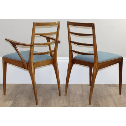 19 - A.H. Mcintosh & Co of Kirkcaldy - a set of 6 retro chairs comprising 4 dining chairs and 2 carver ar... 