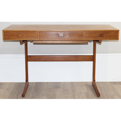 21 - Georg Petersens for GP Farum - a retro Danish cantilever desk with 3 drawers, approx 116cm x 56cm x ... 