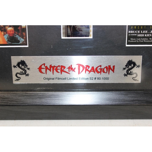 400 - Enter The Dragon - Bruce Lee, original filmcell limited edition display, 80/1000, approx 49cm x 46cm... 