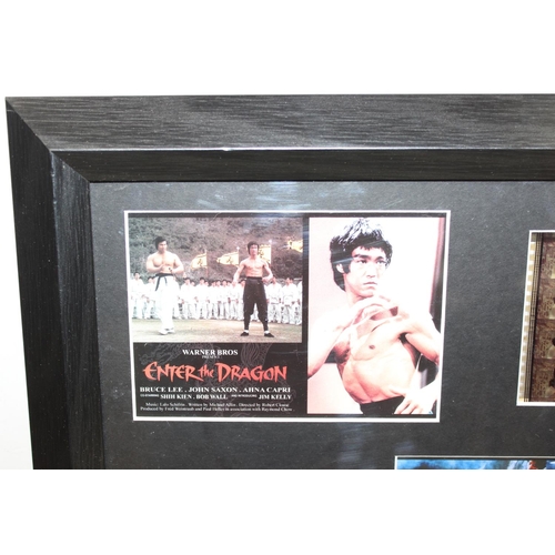 400 - Enter The Dragon - Bruce Lee, original filmcell limited edition display, 80/1000, approx 49cm x 46cm... 