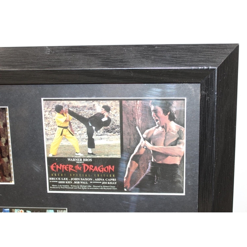 400 - Enter The Dragon - Bruce Lee, original filmcell limited edition display, 80/1000, approx 49cm x 46cm... 