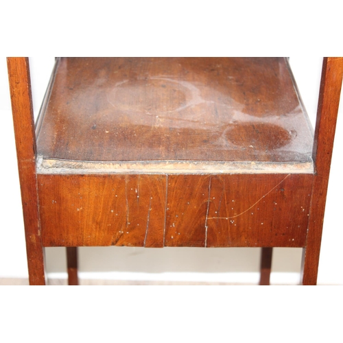 194 - A Georgian mahogany wash-stand with bowl and other ceramic pieces, approx 36cm x 36cm x 79cm