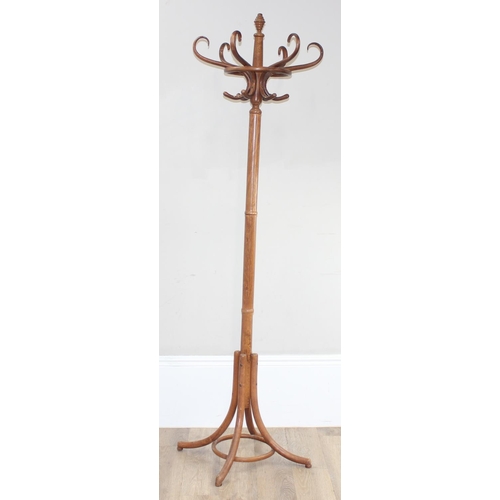 193 - A vintage free standing bentwood coat stand, approx 190cm H