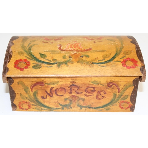 288 - 3 various wooden boxes to include a Tunbridgeware style writing box and a rosewood keepsake box, lar... 