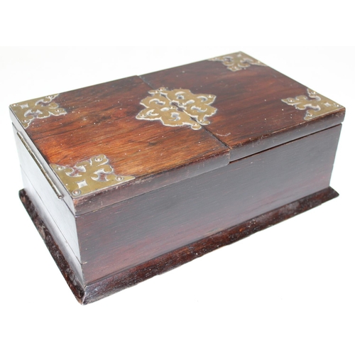 288 - 3 various wooden boxes to include a Tunbridgeware style writing box and a rosewood keepsake box, lar... 