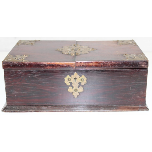 288 - 3 various wooden boxes to include a Tunbridgeware style writing box and a rosewood keepsake box, lar... 