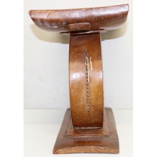 289 - Vintage Ashanti wooden stool or Dwa, approx 53cm x 26cm x 41cm