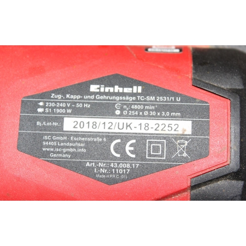 729 - Einhell TC-SM 2531/1u chop saw on stand