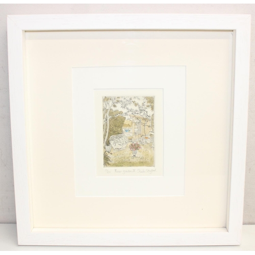 444 - Sheila Stafford - 2 vintage limited edition coloured etchings entitled 