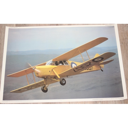 452 - Qty of assorted vintage military plane and aviation related prints, all unframed, one signed in penc... 