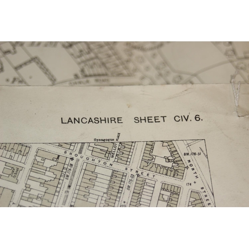 453 - A large qty of assorted antique and vintage maps and plans mainly relating to Manchester, some dated... 