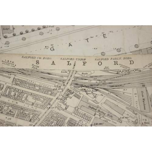 453 - A large qty of assorted antique and vintage maps and plans mainly relating to Manchester, some dated... 