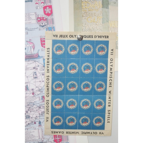 461 - A large qty of assorted pictures and ephemera to inc 1956 Winter Olympics stamp sheet, royal ephemer... 