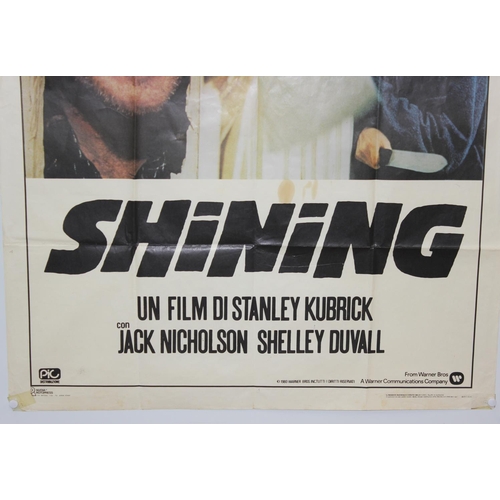 462 - The Shining - an extremely large Italian film poster for the Jack Nicholson film The Shining, dated ... 